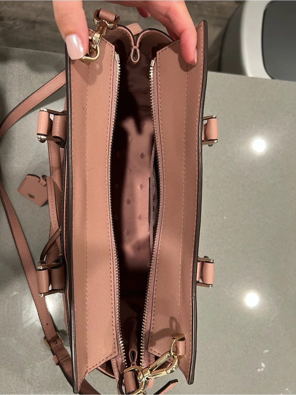 Kate Spade Women's Blush Pink Structured Shoulder Bag